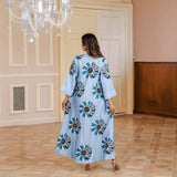 OrientC Printed Dress Abaya SMT217
