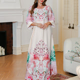 OrientC Abaya Hot Diamond Printed Robe SMT228