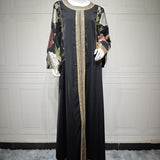 AB415 Embroidered Sequin Jalabiya