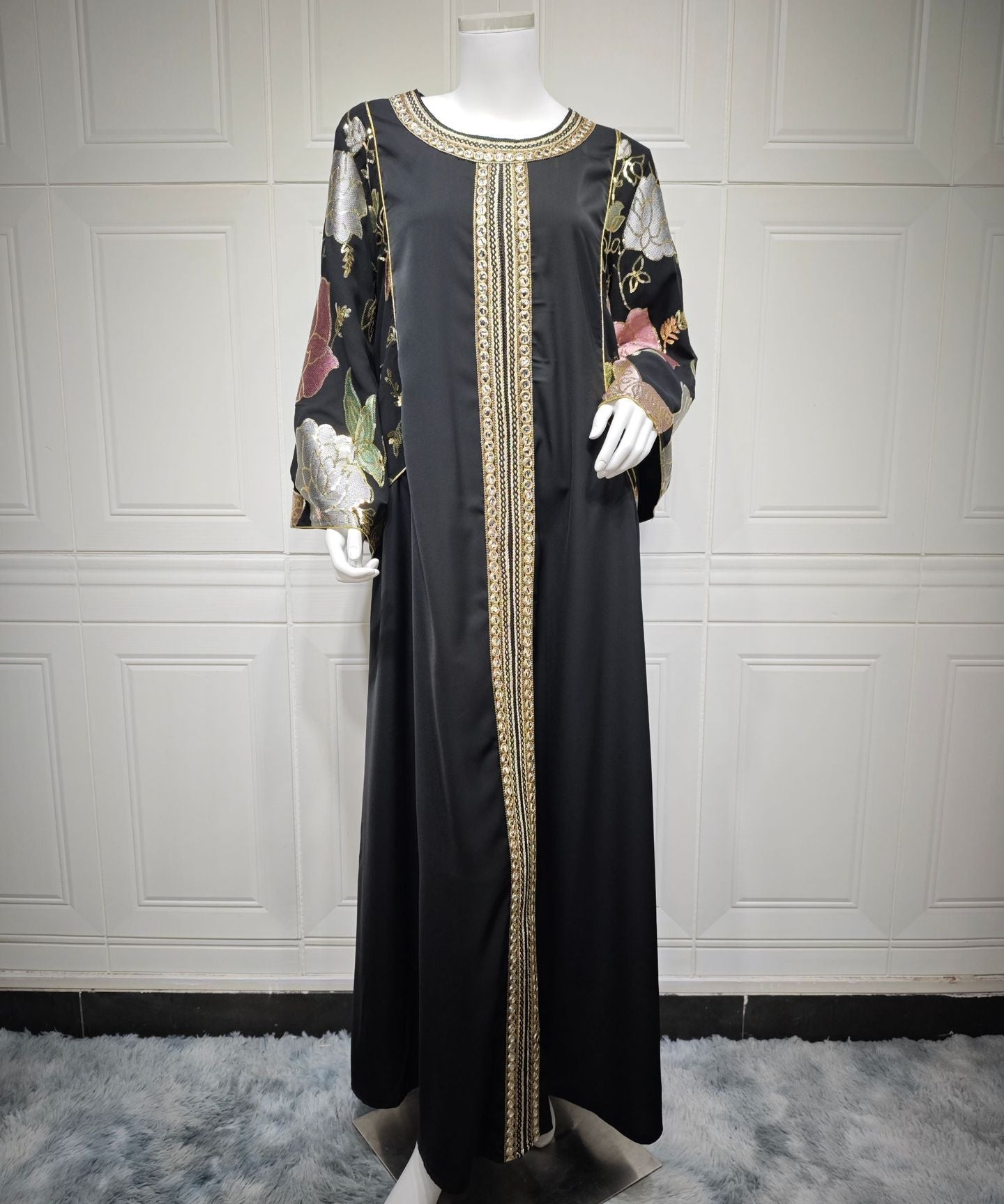 AB415 Embroidered Sequin Jalabiya