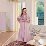 OrientC Embroidered Robe Abaya Two Piece Set SMT147