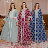 OrientC Abaya Embroidered Long Dress SMT183