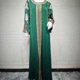 AB415 Embroidered Sequin Jalabiya