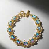 Gavilane Retro King Blue Glass Heavy Industry Necklace JA027
